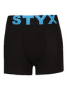 Styx Sada tří - dětské boxerky Styx sportovní guma černé