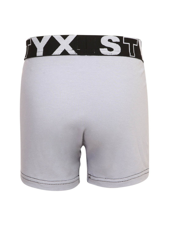 Styx Dětské boxerky Styx sportovní guma světle šedé