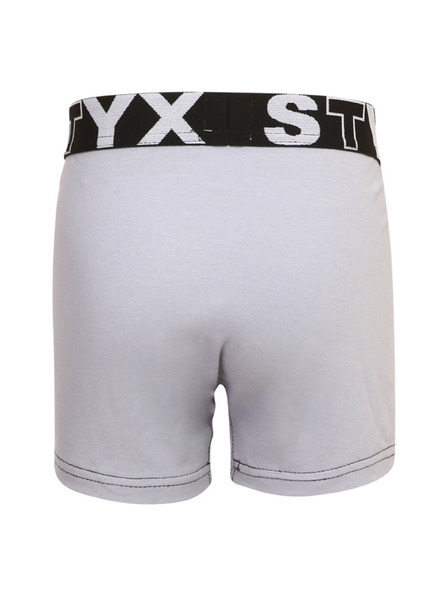 Styx Dětské boxerky Styx sportovní guma světle šedé