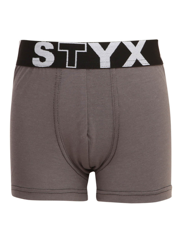 Styx Dětské boxerky Styx sportovní guma tmavě šedé