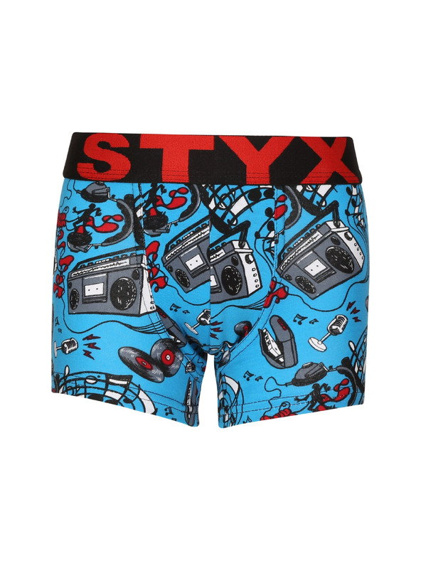 Styx Sada tří - dětské boxerky Styx art sportovní guma vícebarevné