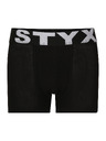 Styx Sada tří - dětské boxerky Styx sportovní guma černé