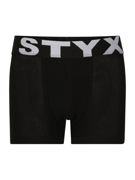 Styx Sada tří - dětské boxerky Styx sportovní guma černé