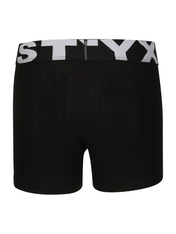 Styx Sada tří - dětské boxerky Styx sportovní guma černé