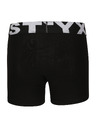 Styx Sada tří - dětské boxerky Styx sportovní guma černé