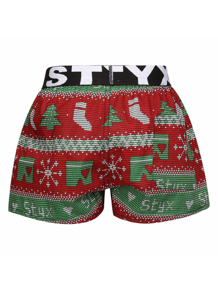 Styx Dětské trenky Styx art sportovní guma Vánoce pletené