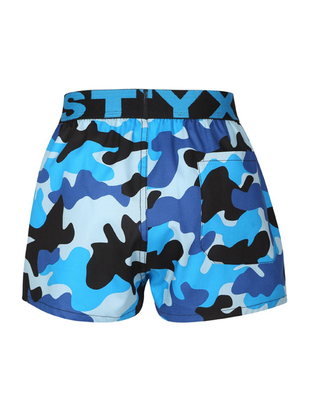 Styx Dětské trenky Styx art sportovní guma maskáč modrý