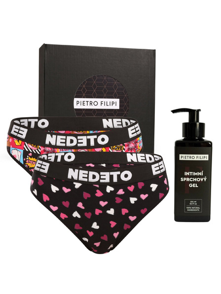 Nedeto Dámská dárková sada Sada dvou - kalhotky Nedeto a intimní gel Pietro Filipi