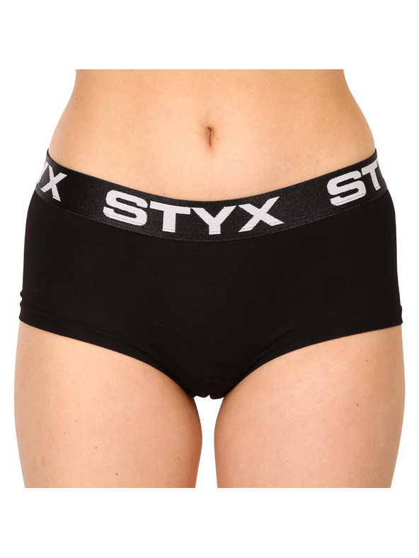 Styx Sada tří - dámské kalhotky Styx s nohavičkou černé
