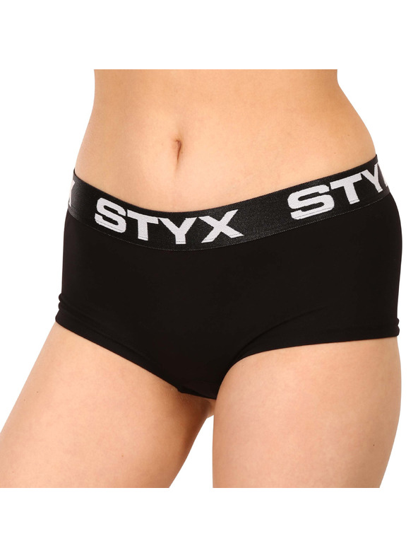 Styx Sada tří - dámské kalhotky Styx s nohavičkou černé