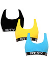 Styx Sada tří - dámská podprsenka Styx sport vícebarevná