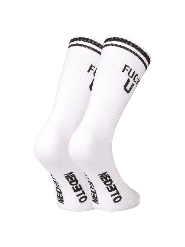 Nedeto Ponožky Nedeto sportovní vysoké Fxck U bílé