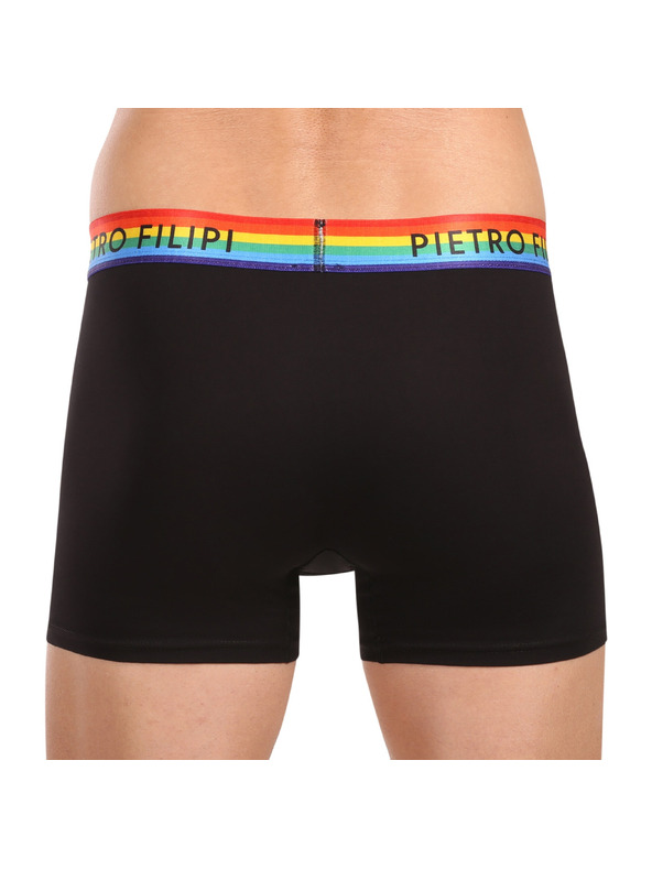 Pietro Filipi Sada tří - pánské boxerky Pietro Filipi černé rainbow