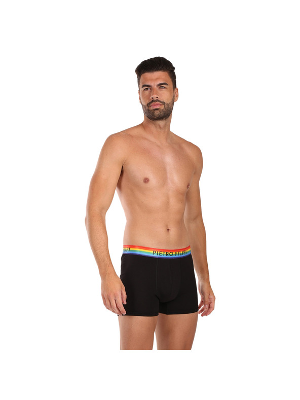Pietro Filipi Sada dvou - pánské boxerky Pietro Filipi černé rainbow