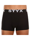 Styx Sada pěti - pánské boxerky Styx sportovní guma nadrozměr černé