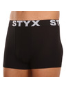 Styx Sada pěti - pánské boxerky Styx sportovní guma nadrozměr černé
