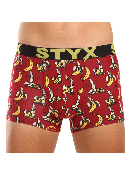 Styx Pánské boxerky Styx art sportovní guma banány