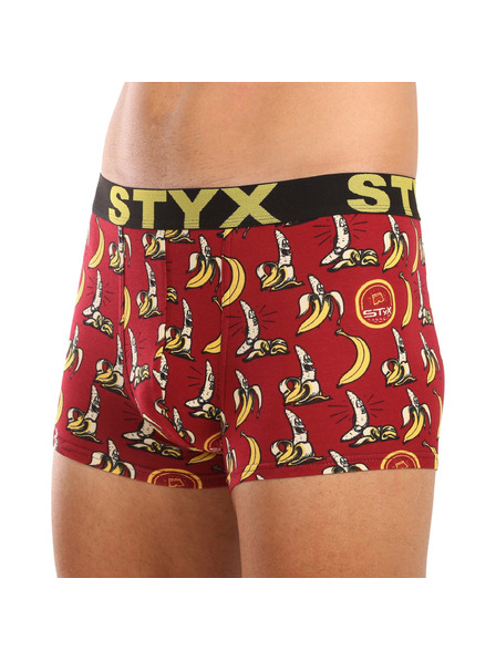 Styx Pánské boxerky Styx art sportovní guma banány