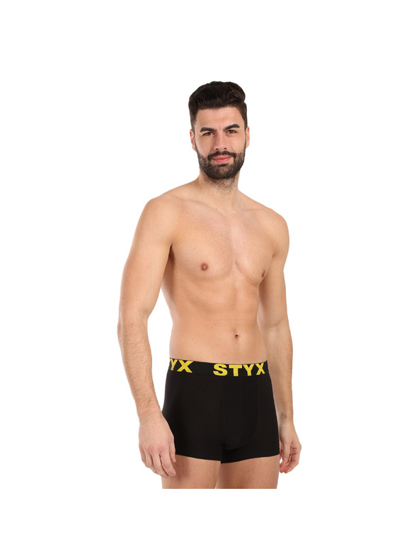 Styx Pánské boxerky Styx sportovní guma černé