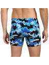 Styx Pánské boxerky Styx long art klasická guma maskáč modrý