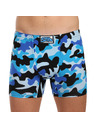 Styx Pánské boxerky Styx long art klasická guma maskáč modrý