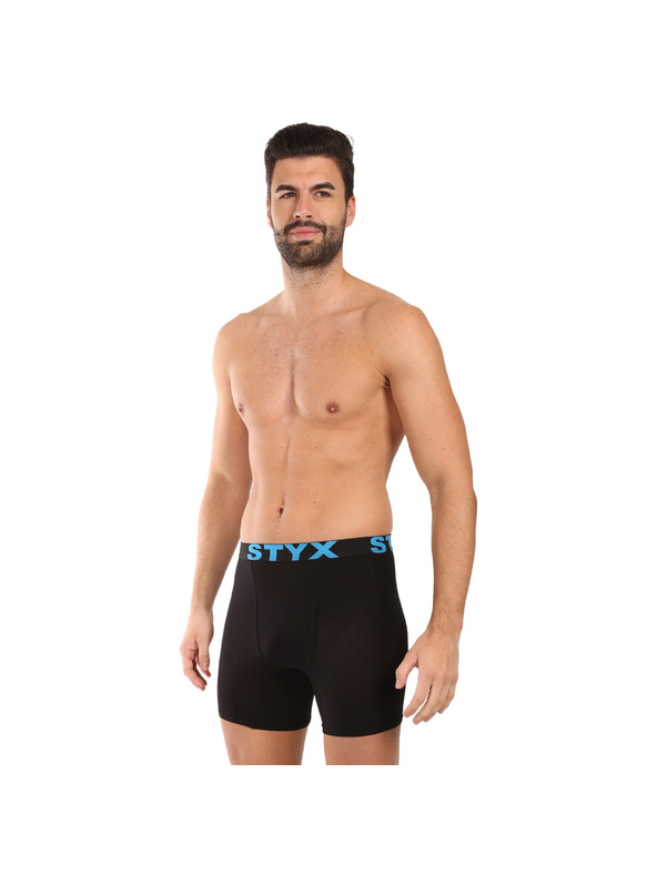 Styx Pánské boxerky Styx long sportovní guma černé