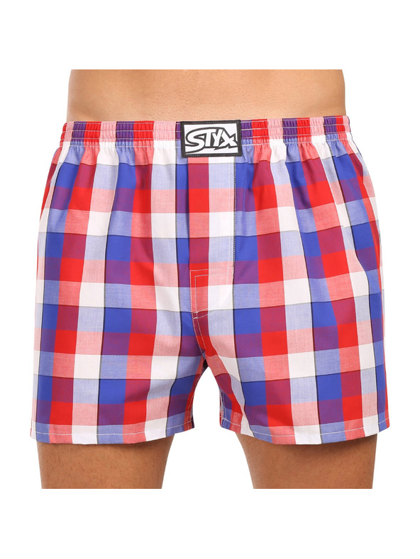 Styx Sada tří - pánské trenky Styx klasická guma nadrozměr vícebarevné