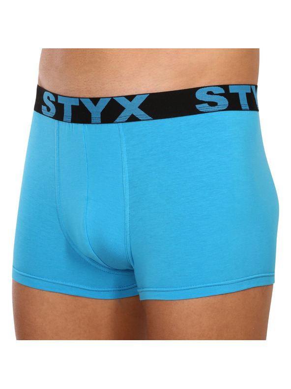 Styx Pánské boxerky Styx sportovní guma nadrozměr světle modré