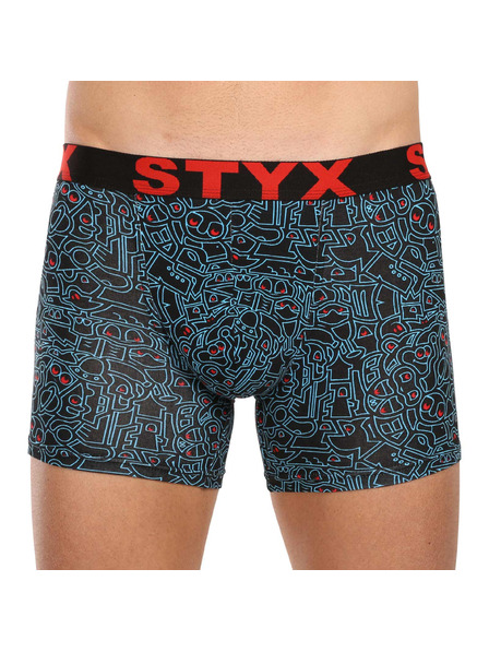 Styx Sada tří - pánské boxerky Styx long art sportovní guma vícebarevné (3U12672/2)