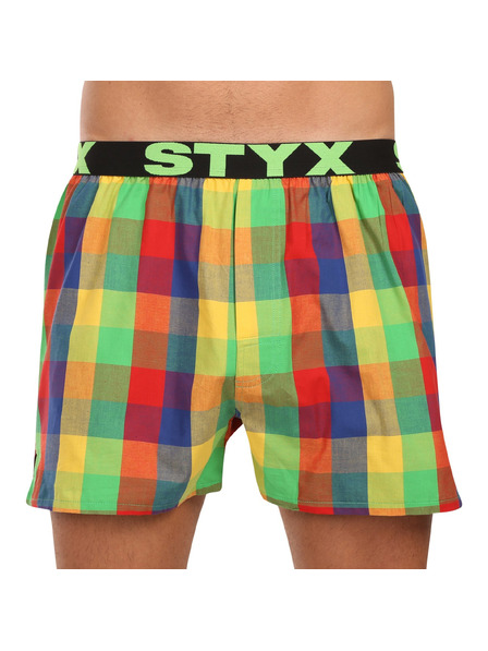 Styx Sada tří - pánské trenky Styx sportovní guma vícebarevné