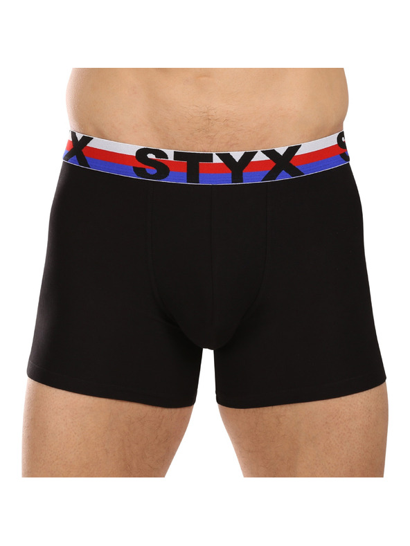 Styx Sada tří - pánské boxerky Styx long sportovní guma vícebarevné trikolóra