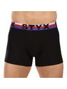 Styx Sada tří - pánské boxerky Styx long sportovní guma vícebarevné trikolóra