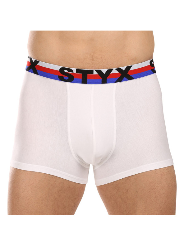 Styx Sada tří - pánské boxerky Styx long sportovní guma vícebarevné trikolóra