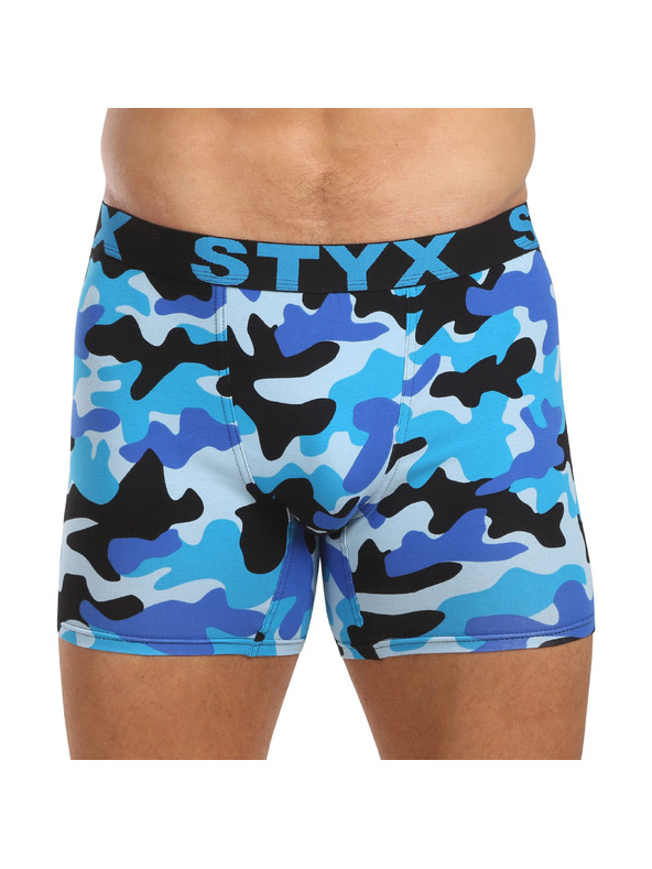 Styx Sada tří - pánské boxerky Styx long art sportovní guma vícebarevné