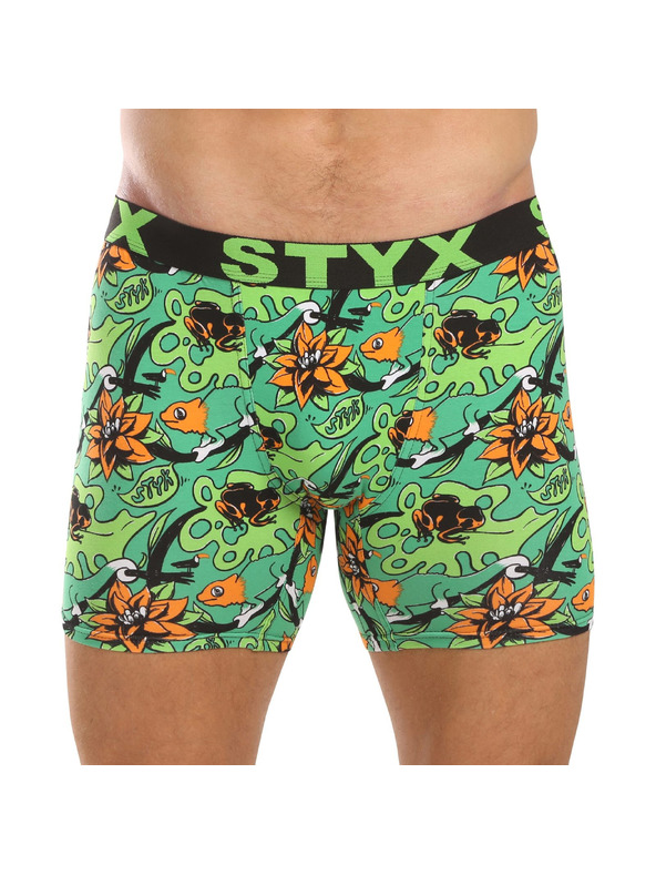 Styx Sada tří - pánské boxerky Styx long art sportovní guma vícebarevné