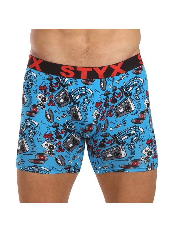 Styx Sada tří - pánské boxerky Styx long art sportovní guma vícebarevné