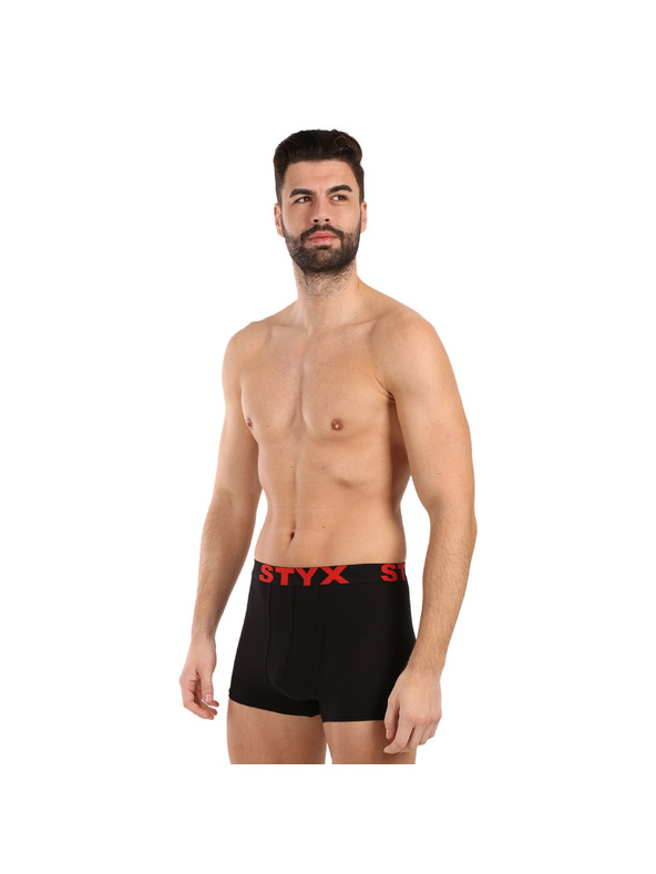 Styx Pánské boxerky Styx sportovní guma černé