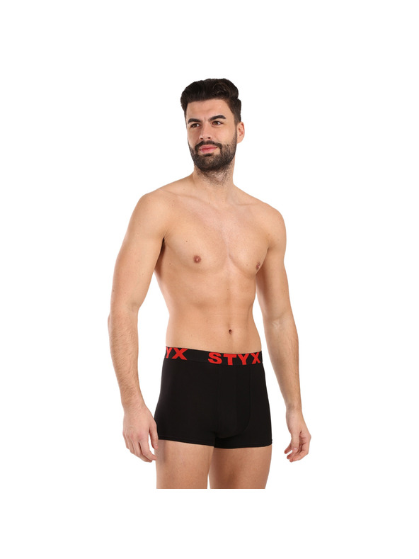 Styx Pánské boxerky Styx sportovní guma černé