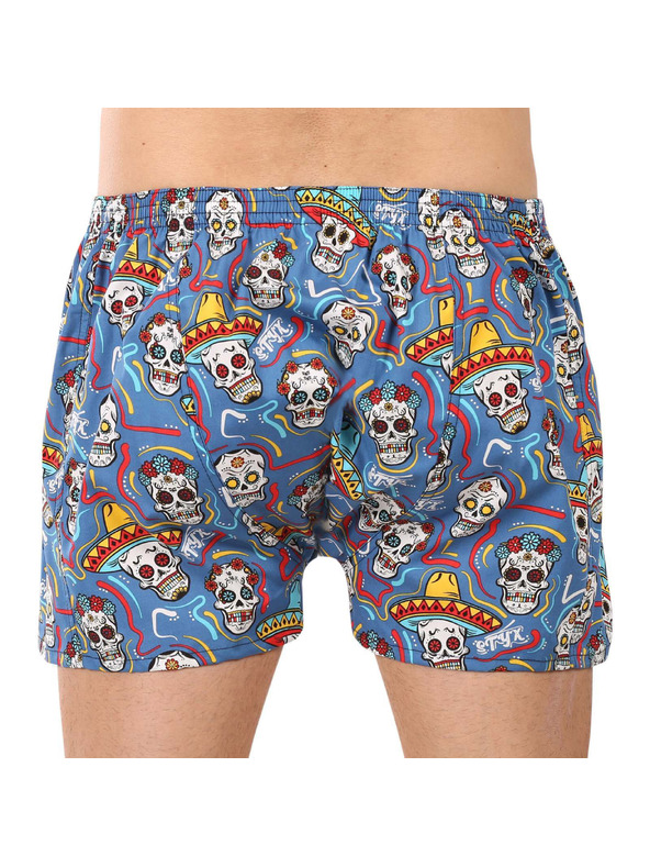 Styx Pánské trenky Styx art klasická guma nadrozměr lebky