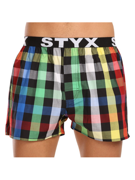 Styx Sada tří - pánské trenky Styx sportovní guma vícebarevné