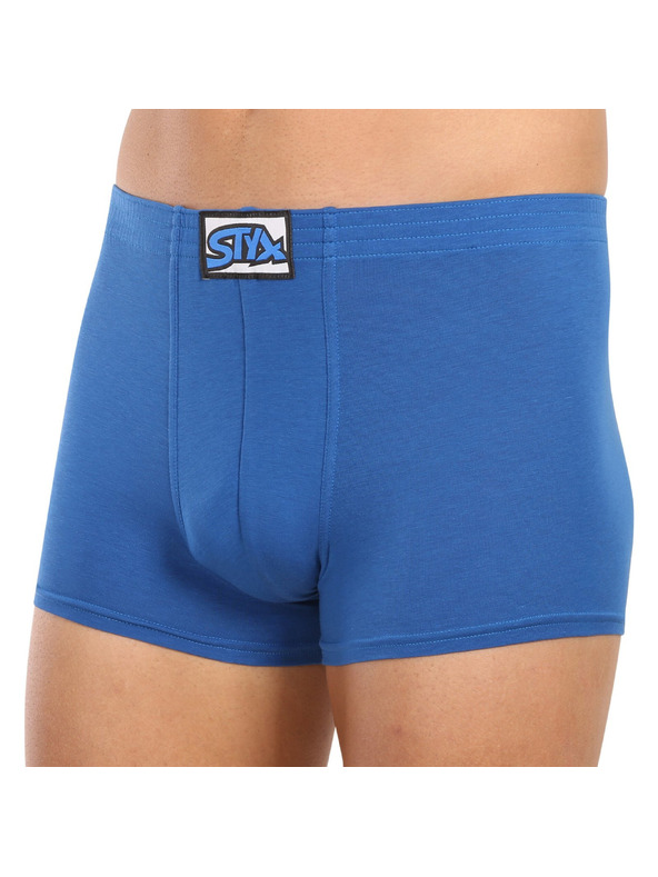 Styx Sada tří - pánské boxerky Styx klasická guma modré