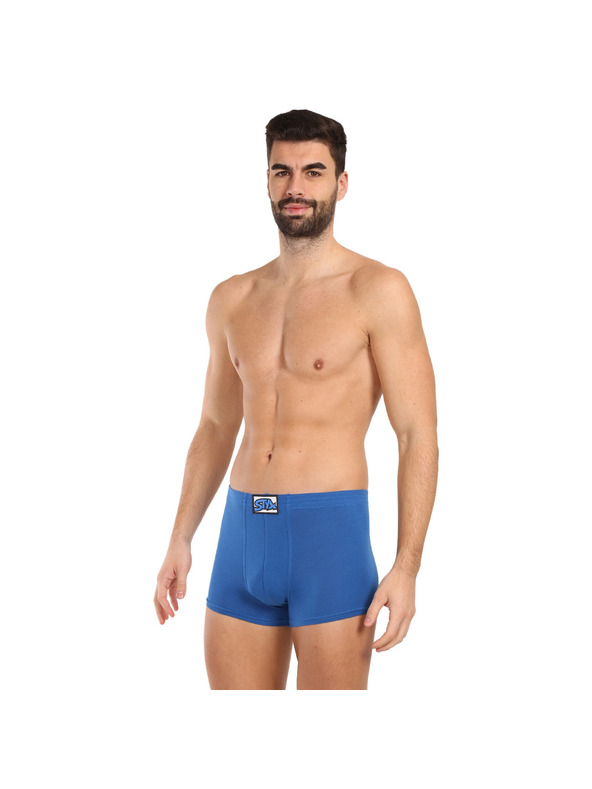 Styx Sada tří - pánské boxerky Styx klasická guma modré