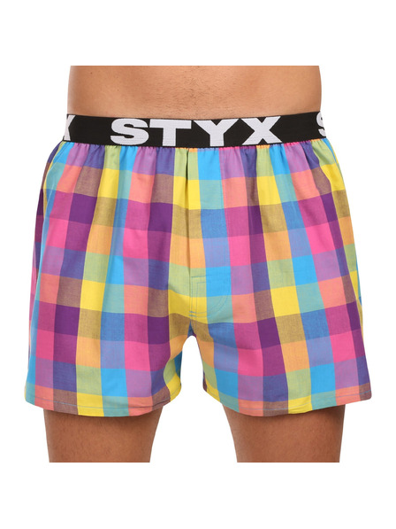 Styx Sada tří - pánské trenky Styx sportovní guma vícebarevné