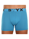 Styx Sada tří - pánské boxerky Styx long sportovní guma modré
