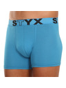 Styx Sada tří - pánské boxerky Styx long sportovní guma modré