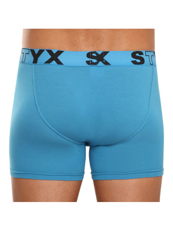 Styx Sada tří - pánské boxerky Styx long sportovní guma modré