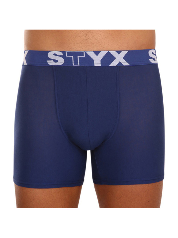 Styx Sada tří - pánské boxerky Styx long sportovní guma modré