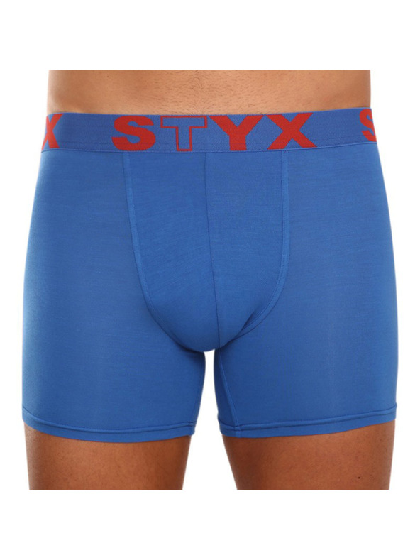 Styx Sada tří - pánské boxerky Styx long sportovní guma modré