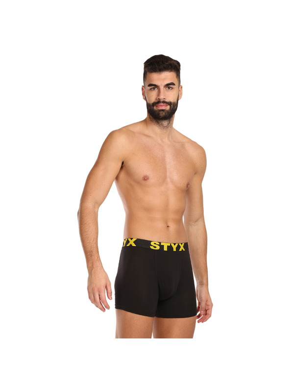 Styx Sada deseti - pánské boxerky Styx long sportovní guma černé