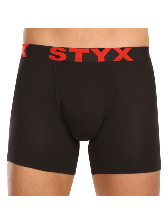 Styx Sada deseti - pánské boxerky Styx long sportovní guma černé